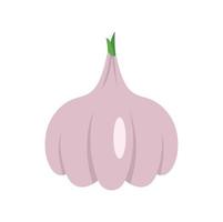 Garlic icon, flat style vector