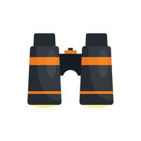 icono binocular de campamento, tipo plano vector