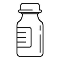 Medical insulin pot icon, outline style vector