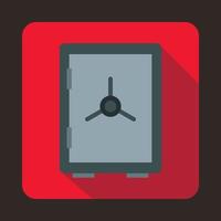 Closed safe icon in flat style vector