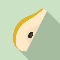 Slice pear icon, flat style vector