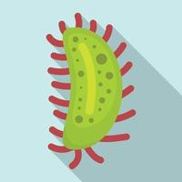 Allergens virus icon, flat style vector