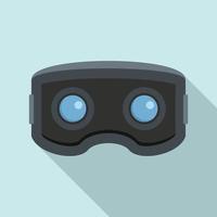 icono de gafas vr, estilo plano vector