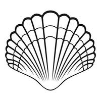 Big shell icon, simple style vector
