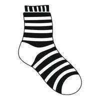 Fuzzy sock icon, simple style vector