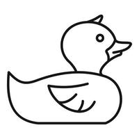 icono de pato de baño, estilo de esquema vector