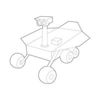 Mars exploration rover icon, outline style vector