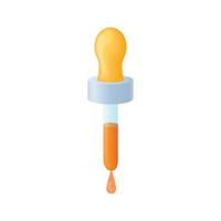 Pipette icon in cartoon style vector