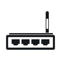 Router icon, simple style vector