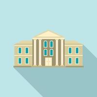 Supreme courthouse icon, flat style vector