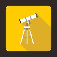 Telescope icon in flat style vector