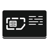 Mobile sim card icon, simple style vector