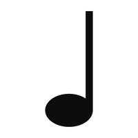 icono de nota musical de cuarto, estilo simple vector