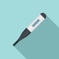 Personal electric thermometer icon, flat style vector