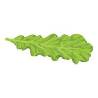 Salad leaf icon, cartoon style vector
