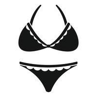Piece swimsuit icon, simple style vector