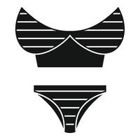 Elastic swimsuit icon, simple style vector