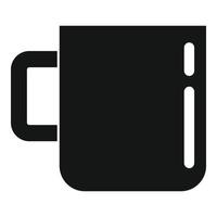 icono de taza de acero de supervivencia, estilo simple vector