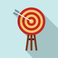 Innovation target icon, flat style vector