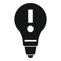 Modern bulb idea icon, simple style vector