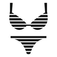 Hot girl swimsuit icon, simple style vector