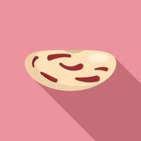 Lima kidney bean icon, flat style vector