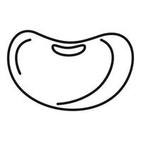 Food kidney bean icon, outline style vector