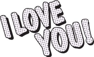 Love You Lettering png