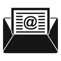 icono de préstamo de dinero por correo, estilo simple vector