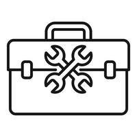 Service center tool box icon, outline style vector