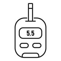 Glucometer icon, outline style vector