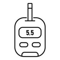 Glucometer icon, outline style vector