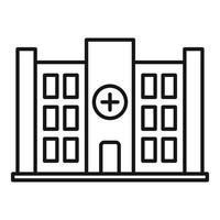 Private clinic building icon, outline style vector