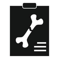 Xray bone image icon, simple style vector