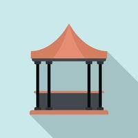 Furniture gazebo icon, flat style vector