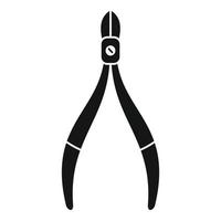 Accessory forceps icon, simple style vector
