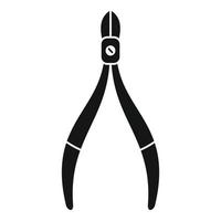 Accessory forceps icon, simple style vector