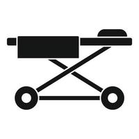 Clinic cart bed icon, simple style vector