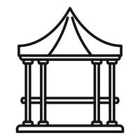 icono de cenador de pérgola, estilo de esquema vector