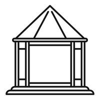 Structure gazebo icon, outline style vector