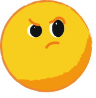 Emoticon runzelt die Stirn png