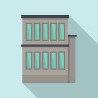 Building reconstruction icon, flat style vector