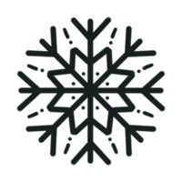 Silhouette of snowflake. png