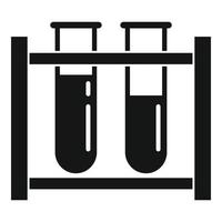 Test tube stand icon, simple style vector