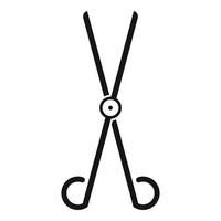 Laboratory forceps icon, simple style vector