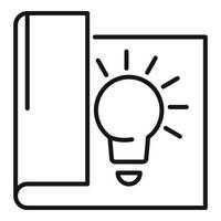 New paper innovation icon, outline style vector