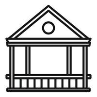 Furniture gazebo icon, outline style vector