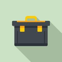 Plastic tool box icon, flat style vector