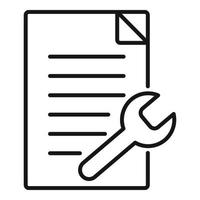 Service center papers icon, outline style vector