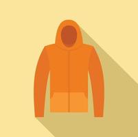 icono de hodie de invierno, estilo plano vector